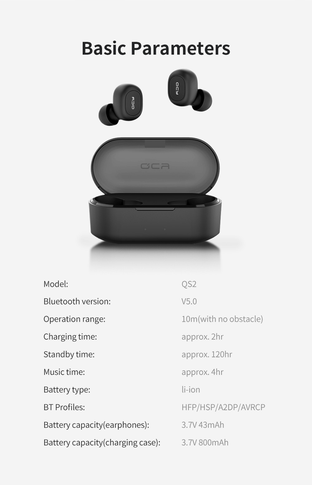 Dual Microphone Bluetooth Earphones with Charging Box