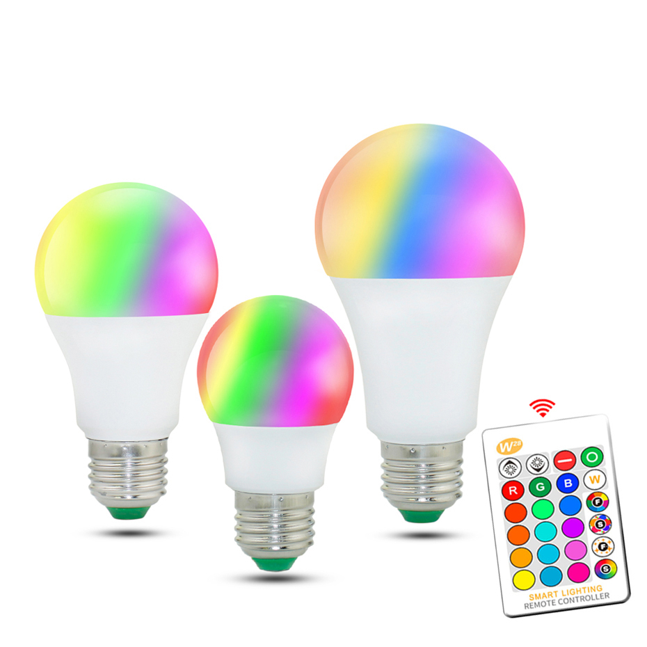 Universal E27 RGB LED Bulb with Remote Control