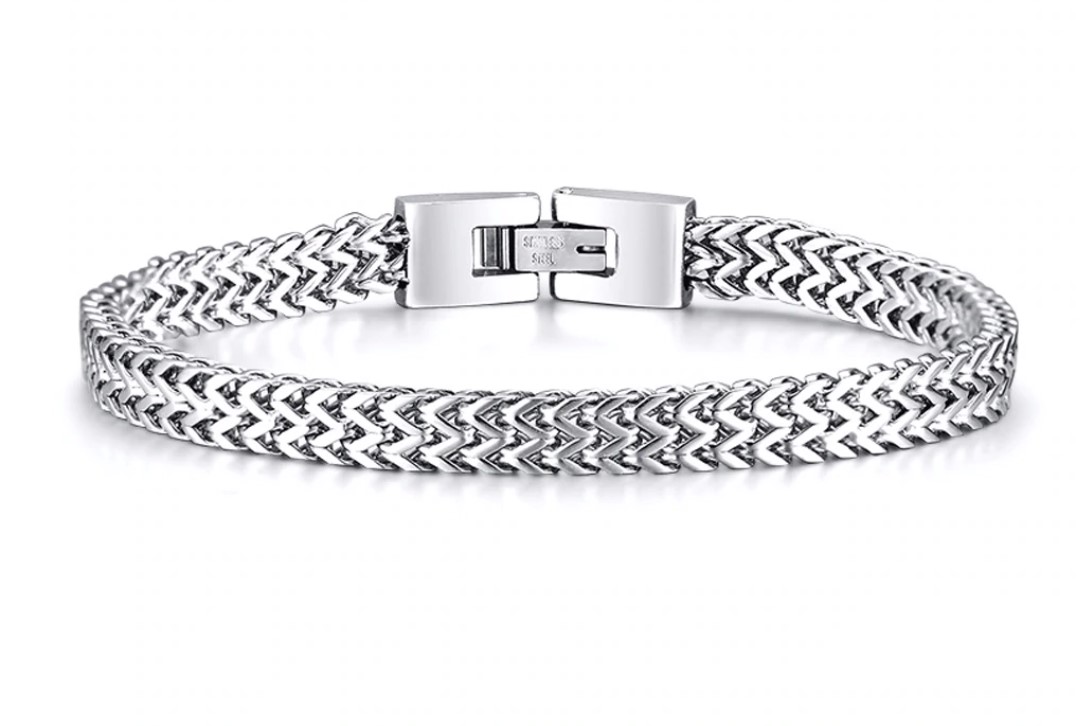 Men's Stainless Steel Foxtail Chain Bracelet